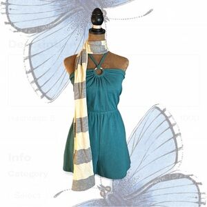 70s Style Teal Romper